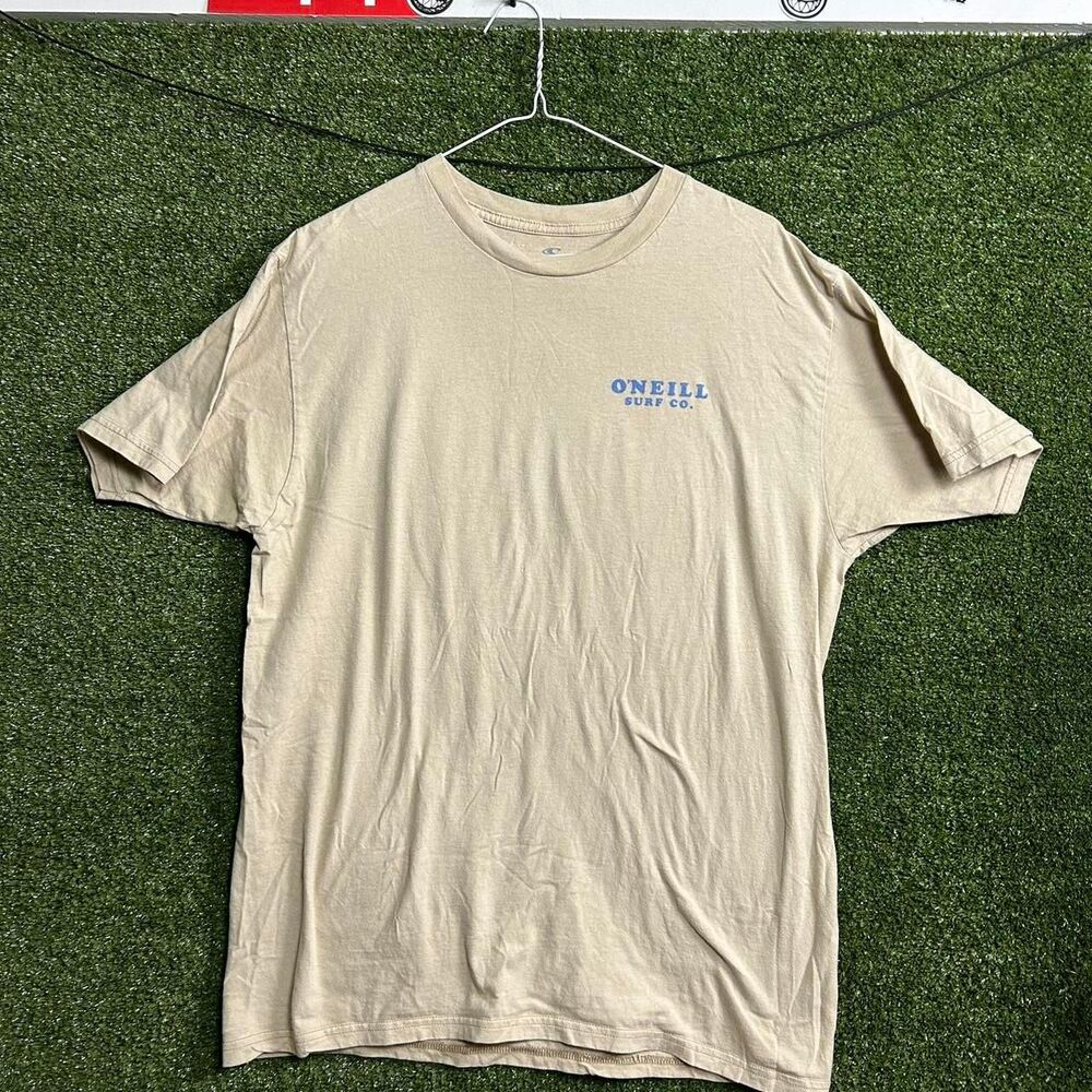 O-neill Men's Cream and Tan T-shirt